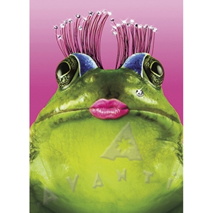 Kiss the Lucky Frog Funny Card