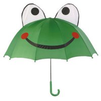 Smiling Frog Green Kids Umbrella
