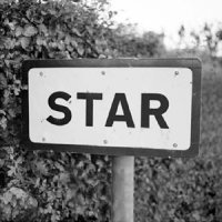 Road To A Star Black and White Card