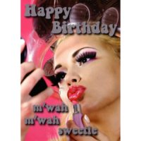 Sexy Mwah Mwah Birthday Card