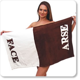 Arse and Face Novelty Funny Towel - Click Image to Close