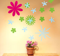 Fresh Spring Bright Coloured Wall Stickers - Click Image to Close