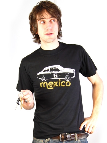 Retro Mexico Escort Tee - Click Image to Close