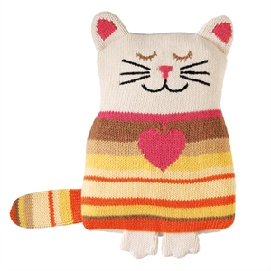 Cute Hand Knit Cat Winter Warmer - Click Image to Close