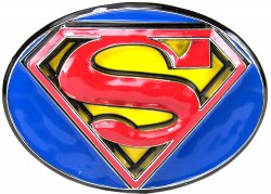 Superman Logo Belt Buckle - Click Image to Close