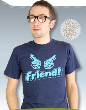 Friend Thumbs Up Tee - Click Image to Close